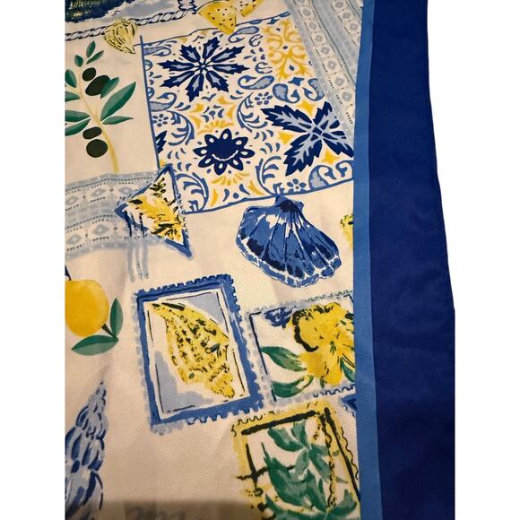 NWT J.Crew Yellow & Blue Bandana – One Size - Picture 4 of 7